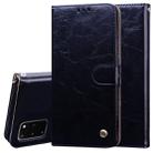 For Galaxy S20 Plus Business Style Oil Wax Texture Horizontal Flip Leather Case, with Holder & Card Slots & Wallet(Black) - 1