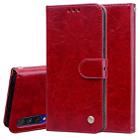 For Xiaomi Mi A3 Business Style Oil Wax Texture Horizontal Flip Leather Case, with Holder & Card Slots & Wallet(Red) - 1