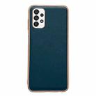 For Samsung Galaxy A23 4G Genuine Leather Xiaoya Series Nano Electroplating Phone Case(Green) - 1