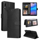 For Huawei P20 Lite GQUTROBE Skin Feel Magnetic Leather Phone Case(Black) - 1