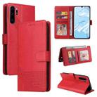 For Huawei P30 Pro GQUTROBE Skin Feel Magnetic Leather Phone Case(Red) - 1