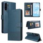 For Huawei P30 Pro GQUTROBE Skin Feel Magnetic Leather Phone Case(Blue) - 1