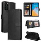 For Huawei P40 Pro GQUTROBE Skin Feel Magnetic Leather Phone Case(Black) - 1