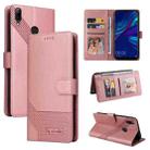 For Huawei P Smart 2019 GQUTROBE Skin Feel Magnetic Leather Phone Case(Rose Gold) - 1