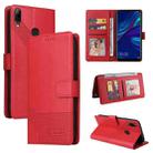 For Huawei P Smart 2019 GQUTROBE Skin Feel Magnetic Leather Phone Case(Red) - 1