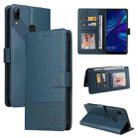 For Huawei P Smart 2019 GQUTROBE Skin Feel Magnetic Leather Phone Case(Blue) - 1