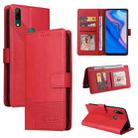 For Huawei P Smart Z GQUTROBE Skin Feel Magnetic Leather Phone Case(Red) - 1