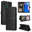 For Huawei P Smart Z GQUTROBE Skin Feel Magnetic Leather Phone Case(Black) - 1