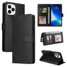 For iPhone 13 Pro Max GQUTROBE Skin Feel Magnetic Leather Phone Case (Black) - 1