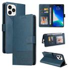 For iPhone 13 Pro Max GQUTROBE Skin Feel Magnetic Leather Phone Case (Blue) - 1