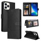 For iPhone 13 Pro GQUTROBE Skin Feel Magnetic Leather Phone Case (Black) - 1