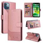 For iPhone 13 GQUTROBE Skin Feel Magnetic Leather Phone Case(Rose Gold) - 1