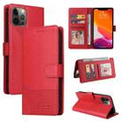 For iPhone 12 Pro Max GQUTROBE Skin Feel Magnetic Leather Phone Case(Red) - 1