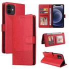 GQUTROBE Skin Feel Magnetic Leather Phone Case For iPhone 12 mini(Red) - 1