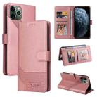 For iPhone 11 Pro Max GQUTROBE Skin Feel Magnetic Leather Phone Case (Rose Gold) - 1