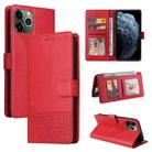 For iPhone 11 Pro Max GQUTROBE Skin Feel Magnetic Leather Phone Case (Red) - 1