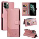 For iPhone 11 Pro GQUTROBE Skin Feel Magnetic Leather Phone Case (Rose Gold) - 1