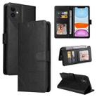 For iPhone 11 GQUTROBE Skin Feel Magnetic Leather Phone Case (Black) - 1