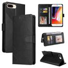 GQUTROBE Skin Feel Magnetic Leather Phone Case For iPhone 8 Plus / 7 Plus(Black) - 1
