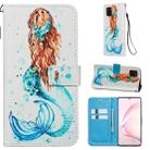 For Galaxy A81 Colored Drawing Pattern Plain Weave Horizontal Flip Leather Case with Holder & Card Slot & Wallet&Lanyard(Mermaid) - 1