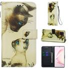 For Galaxy Note 10 Lite Colored Drawing Pattern Plain Weave Horizontal Flip Leather Case with Holder & Card Slot & Wallet&Lanyard(Cat) - 1