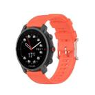 For Coros Apex 46mm / Apex Pro Rose Gold Square Buckle Silicone Watch Band(Orange) - 1