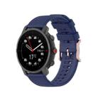 For Coros Apex 46mm / Apex Pro Rose Gold Square Buckle Silicone Watch Band(Midnight Blue) - 1
