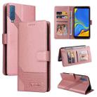For Samsung Galaxy A7 2018 GQUTROBE Skin Feel Magnetic Leather Phone Case(Rose Gold) - 1