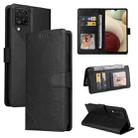For Samsung Galaxy A22 4G GQUTROBE Skin Feel Magnetic Leather Phone Case(Black) - 1
