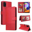 For Samsung Galaxy A31 GQUTROBE Skin Feel Magnetic Leather Phone Case(Red) - 1