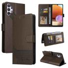 For Samsung Galaxy A32 4G GQUTROBE Skin Feel Magnetic Leather Phone Case(Brown) - 1