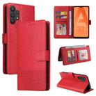 For Samsung Galaxy A32 5G GQUTROBE Skin Feel Magnetic Leather Phone Case(Red) - 1