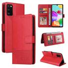 For Samsung Galaxy A41 GQUTROBE Skin Feel Magnetic Leather Phone Case(Red) - 1