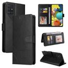 For Samsung Galaxy A51 4G GQUTROBE Skin Feel Magnetic Leather Phone Case(Black) - 1