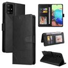For Samsung Galaxy A71 5G GQUTROBE Skin Feel Magnetic Leather Phone Case(Black) - 1