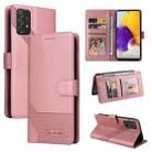 For Samsung Galaxy A72 5G / 4G GQUTROBE Skin Feel Magnetic Leather Phone Case(Rose Gold) - 1