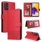 For Samsung Galaxy A72 5G / 4G GQUTROBE Skin Feel Magnetic Leather Phone Case(Red) - 1