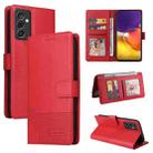 For Samsung Galaxy A82 5G GQUTROBE Skin Feel Magnetic Leather Phone Case(Red) - 1