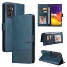 For Samsung Galaxy A82 5G GQUTROBE Skin Feel Magnetic Leather Phone Case(Blue) - 1