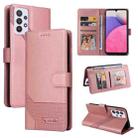 For Samsung Galaxy A33 5G GQUTROBE Skin Feel Magnetic Leather Phone Case(Rose Gold) - 1