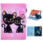 For iPad Pro 11 (2020) & (2018) Painted Pattern Tablet PC Protective Leather Case with Bracket & Card Slot & Photo Holder(Two Black Cats) - 1