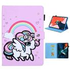 For iPad Pro 11 (2020) & (2018) Painted Pattern Tablet PC Protective Leather Case with Bracket & Card Slot & Photo Holder(Rainbow Unicorn) - 1