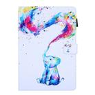 For iPad Pro 11 (2020) & (2018) Painted Pattern Tablet PC Protective Leather Case with Bracket & Card Slot & Photo Holder(Colorful Elephant) - 2