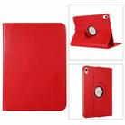 For iPad 10th Gen 10.9 2022 360 Degree Rotation Litchi Texture Flip Leather Tablet Case with Holder (Red) - 1