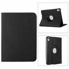 For iPad 10th Gen 10.9 2022 360 Degree Rotation Litchi Texture Flip Leather Tablet Case with Holder (Black) - 1