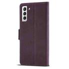 For Samsung Galaxy S22 5G Forwenw Dual-side Buckle Leather Phone Case(Wine Red) - 3