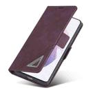 For Samsung Galaxy S22 5G Forwenw Dual-side Buckle Leather Phone Case(Wine Red) - 6