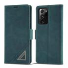 For Samsung Galaxy Note20 Forwenw Dual-side Buckle Leather Phone Case(Dark Cyan) - 1