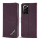 For Samsung Galaxy Note20 Forwenw Dual-side Buckle Leather Phone Case(Wine Red) - 1