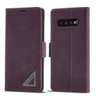 For Samsung Galaxy S10 Forwenw Dual-side Buckle Leather Phone Case(Wine Red) - 1